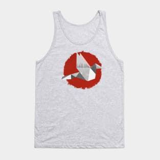 Red Origami Bird Tank Top